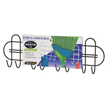 Imagem de Suporte Organizador Porta Vassoura e Rodo para Lavanderia Preto