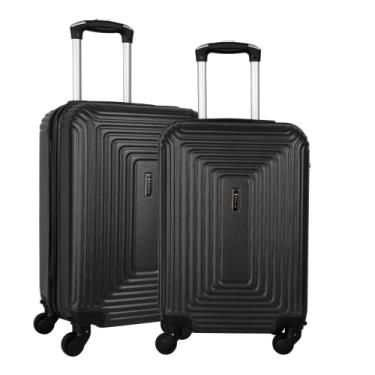 Imagem de Kit Conjunto de Malas de Bordo P/Viagem Fibra Rígida Rodas 360°
