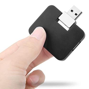 Imagem de Hub USB 2.0 mini criativo em forma de U com 4 portas USB para transferência de dados USB, preto
