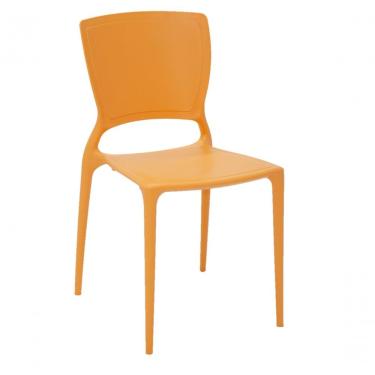 Imagem de Cadeira Sofia Encosto Fechado Laranja Tramontina