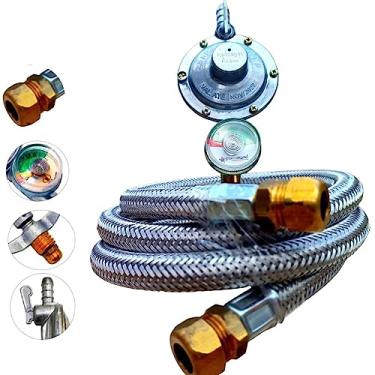 Imagem de FORMAGÁS, Regulador Registro click visor 2kg/h mangueira inox 5 metros