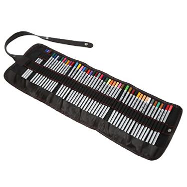 Imagem de CHICIRIS Gizes de cera de cera de cor álamo com núcleo de carbono, 48 cores brilhantes com estojo elástico para lápis