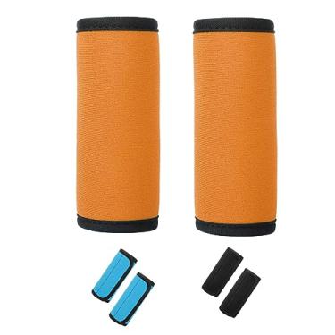 Imagem de capa de alça de mala de neoprene retangular macia caixa de bagagem capa de alça de porta de carro alças de alça de viagem etiquetas de viagem para mala(Orange), Capa de alça de mala,
