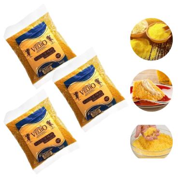 Imagem de *KIT 3* Flóco de Milho para Cuscuz 100 Natural Não Transgênico Mano Velho