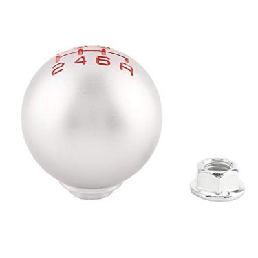 Imagem de Manopla de Mudança de Bola Redonda para Carro, Manual de Alumínio, Botão de Mudança de Bola, Cabeça da Alavanca de Mudança, Adaptador de Parafuso M10x1.25 (6 Velocidade)