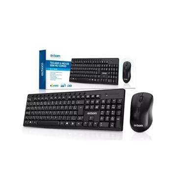 Imagem de Kit Teclado + Mouse Multimidia Sem Fio ABNT2 2.4GHZ BK-S1000M