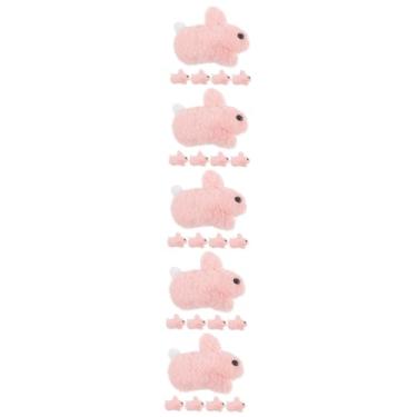 Imagem de ibasenice 25 Peças acessórios de coelho chaveiro de pelúcia coelho mascote boneca porta-chaves decoração pingente de coelho de pelúcia pingentes de chaveiro de desenho animado bolsas bebê