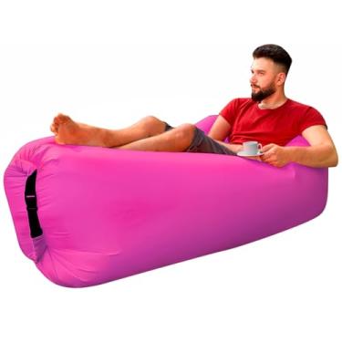 Imagem de Colchão Sofá Inflável Espreguiçadeira Praia Parque Piscina (Rosa)