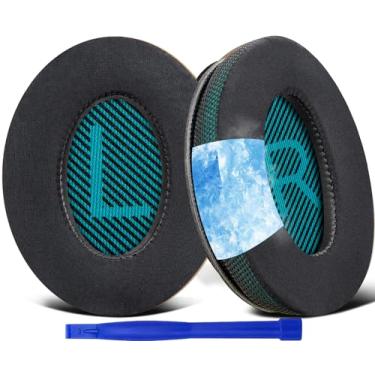 Imagem de SoloWIT Almofadas de Ouvido para Bose Fones, Almofadas de Reposição para Bose QuietComfort 15 QC15 QC25 QC2 QC35/Ae2 Ae2i Ae2w/SoundTrue & SoundLink Around-Ear & Around-Ear II-Verde Escuro