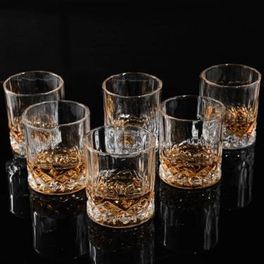 Imagem de SIYOUKI Conjunto de copos Crystal Whisky 325 ml, Old Fashioned Rocks Barware Lowball Vidro para Bourbon, Whisky escocês, coquetéis, conhaque, bebidas alcoólicas, presente masculino (pacote com 6)