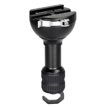 Imagem de Sunwayfoto TA-75LC Adaptador de meia esfera de nivelamento de 75 mm + braçadeira de trava de alavanca para tripé de tigela de vídeo cabo longo + nível de bolha + gancho para saco de areia