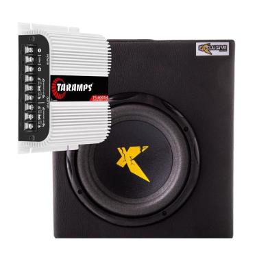 Imagem de Caixa Mini Slim 300W Exclusive Sub 8 + Modulo Taramps Ts400