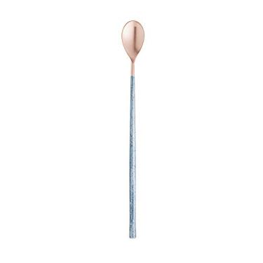 Imagem de COLHER AÇO INOX BAILARINA TURIM ROSE/AZUL 30cm