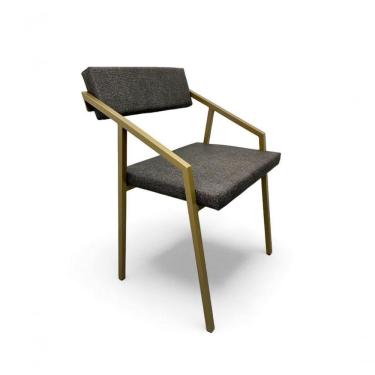 Imagem de Cadeira Zênite Metalon Dourado Cinza