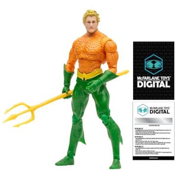 Imagem de McFarlane Brinquedos – Boneco DC Direct Aquaman (DC Classic) 18 cm com colecionável digital