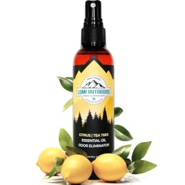 Imagem de Desodorizador Natural Shoe Spray, Eliminador de odores dos pés da Lumi Outdoors – Óleo essencial de árvore de chá cítrico fresco e comedor de odor