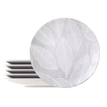 Imagem de Kit Prato Raso Tramontina Arbo em Porcelana Decorada 25 cm 6 Peças