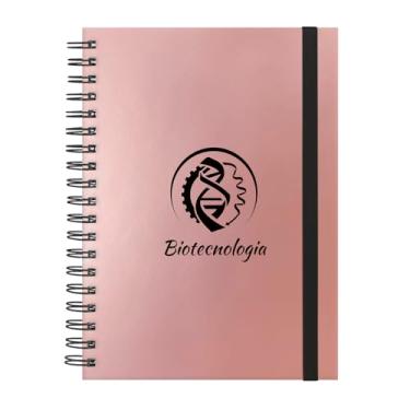 Imagem de Caderno Colegial Plus 1 Matéria Profissões Biotecnologia (Rosê Gold)