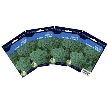 Imagem de 4X Sementes de Brócolis Calabrês de Cabeça Blueline TOPSEED