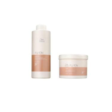 Imagem de Kit Shampoo 1 Litro e Máscara 500g Wella Fusion - Reconstrução