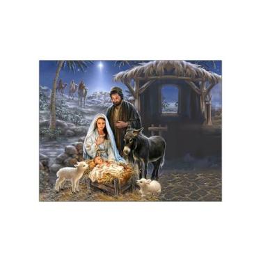 Imagem de Painel de Festa Horizontal 1,55 X 1,20 - Natal Sagrada Família 007 - V
