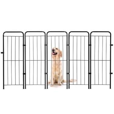 Imagem de Cercado Grande Dobrável 98cm 5 Modulos Pet Portatil Preto - Utility