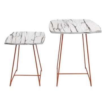 Imagem de Mesa Lateral Conjunto de Mesa de Canto Sofá Auxiliar Ursen - Genus Móv