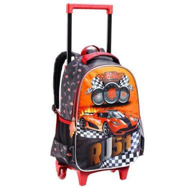 Imagem de Mochila Escolar 2em1 Rodas e Costas Carro Carrinho 1383 - Clio
