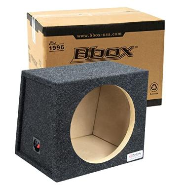 Imagem de Caixa de subwoofer Bbox selada única de 30,5 cm - caixas e caixas para subwoofer de carro - caixa de subwoofer premium que melhora a qualidade de áudio, som e graves - terminais de mola vermelhos e