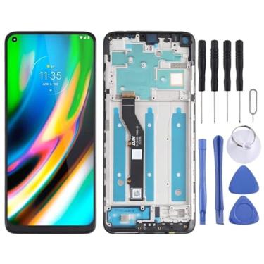 Imagem de Substituição da tela móvel Tela TFT LCD para Motorola Moto G9 Plus XT2087-1 Digitalizador Conjunto completo com quadro (preto) Ecrã LCD