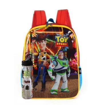 Imagem de Mochila Costas Toy Story Woody E Buzz + Squeeze Sleeve 670ML - Luxcel 