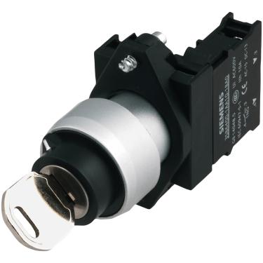 Imagem de Botão Comutador Retentivo 2 Posições C/ Chave 1NA Cód. 3SB6130-4AA11-1BA0 – Siemens