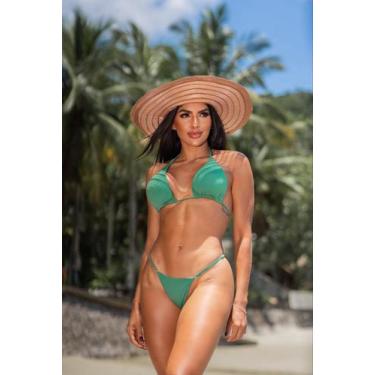 Imagem de Biquini marquinha de fita fio dental com regulagem FERNANDA  Bronze su