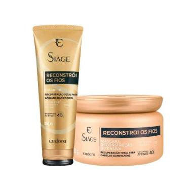 Imagem de Kit Eudora Siáge Reconstrói os Fios 4D - Shampoo e Máscara