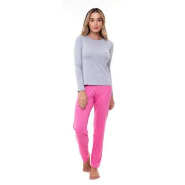 Imagem de Pijama Longo Feminino E-Pijama By Sepie 5111/LS223 Poliviscose - Rosa 