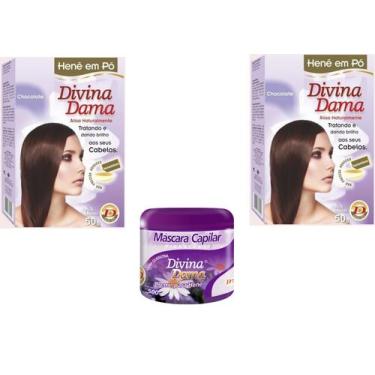 Imagem de Hene em Po Divina Dama 02x50gr (Incolor, Chocolate, Preto, Azulado, Ca