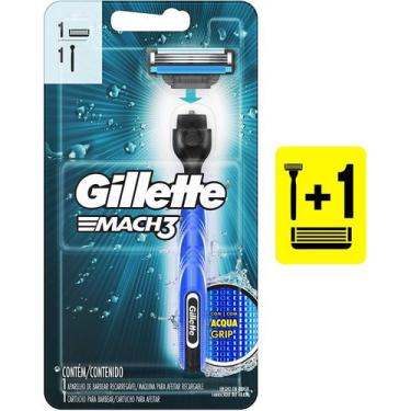 Imagem de Aparelho De Barberar Gillette Mach 3 Aqua Grio Original