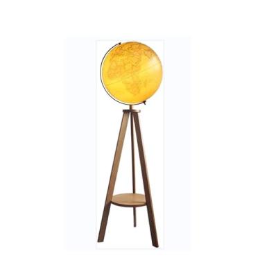 Imagem de Globos Tripé de piso globo mundial com suporte de madeira para armazenamento, mapa elevado em relevo, globo para casa, escritório e sala de aula decorativo