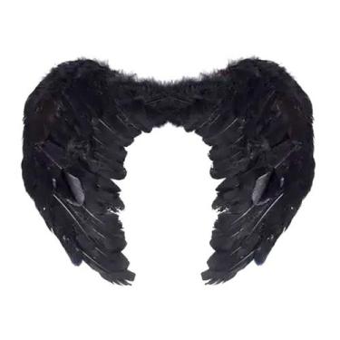 Imagem de Asa de Anjo Preta Infantil - 50cm - Extra Festas