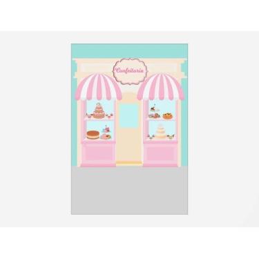 Imagem de Painel De Festa Vertical 1,50 x 2,20 - Confeitaria Rosa Suave 009 - Vi