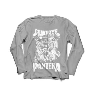 Imagem de Camiseta Manga Longa Feminina Pantera Cowboys from Hell - Ultrav Store