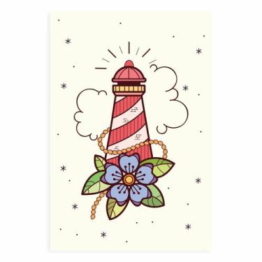 Imagem de Placa Decorativa Vintage MDF Marinha Farol 30x40cm - Quartinhos