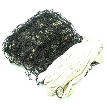 Imagem de Rede voleibol 2 Lonas 4 faixas algodao PRETA CBV c/ porta Antena - Pan