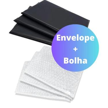 Imagem de Envelope de Segurança com Plástico Bolha 20cm x 30cm - Preto - Super E