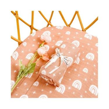 Imagem de Swaddle de Musselina de Algodão e Bambu 120x110cm - Envoltório Macio e
