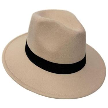 Imagem de Chapéu Fedora Nude Panamá Feltro Artista Clássico Sertanejo - Lis