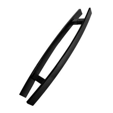Imagem de Puxador Porta Pivotante Inox Preto Curvo Italy - 40 Cm - Bruno Acabame