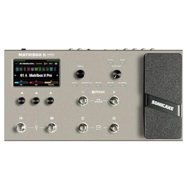 Imagem de SONICAKE matribox ii pro - pedal de guitarra multiefeitos com expressão, mais de 240 efeitos de guitarra integrados, modelagem de amplificador, simulação de gabinete ir, loop fx, interface d