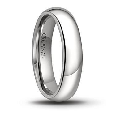 Imagem de Anel de casamento unissex de 1 mm, 2 mm, 3 mm, 4 mm, 5 mm, 6 mm, 7 mm, 8 mm, branco de tungstênio, ouro amarelo/ouro rosa/preto, polido, confortável, tamanho 3 a 17