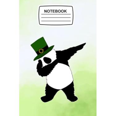 Imagem de Notebook: st patricks day Panda Dab Dabbing Funny Animal, Journal Notebook Blank Lined Ruled 6x9 100 Pages